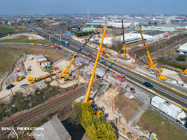 photo vue aerienne par drone chantier batiment btp orleans - region centre