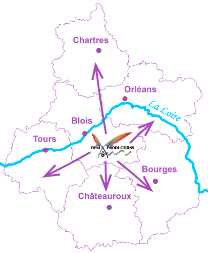 Agence de productions audiovisuelles region Centre-Val de Loire : secteur d'intervention